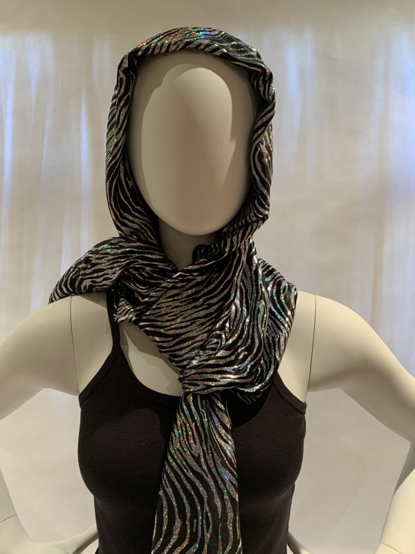 metallic-zebra-stripe-head-scarf