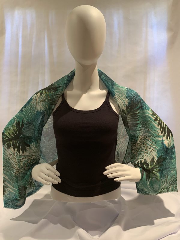 abstract-green-plant-print-bolero-jacket