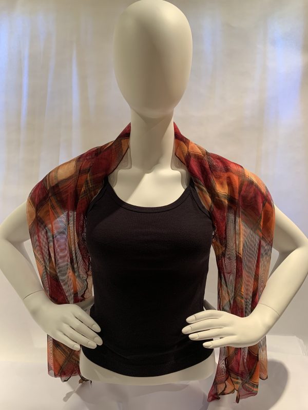 brown-orange-wine-checkered-print-shawl