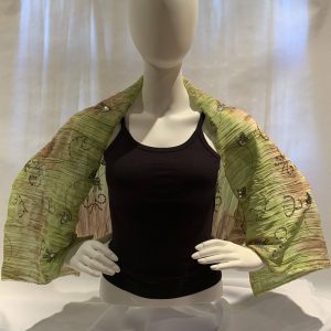 crinkled-green-brown-tie-dye-sequin-floral-crepe-bolero-jacket