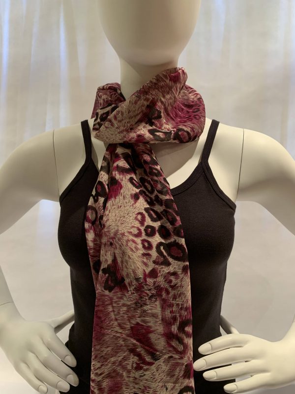 magenta-leopard-print-tied-scarf