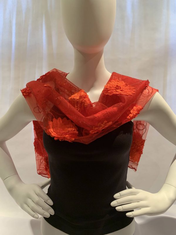 red-netting-3D-flowers-sequin-draped-back-shawl