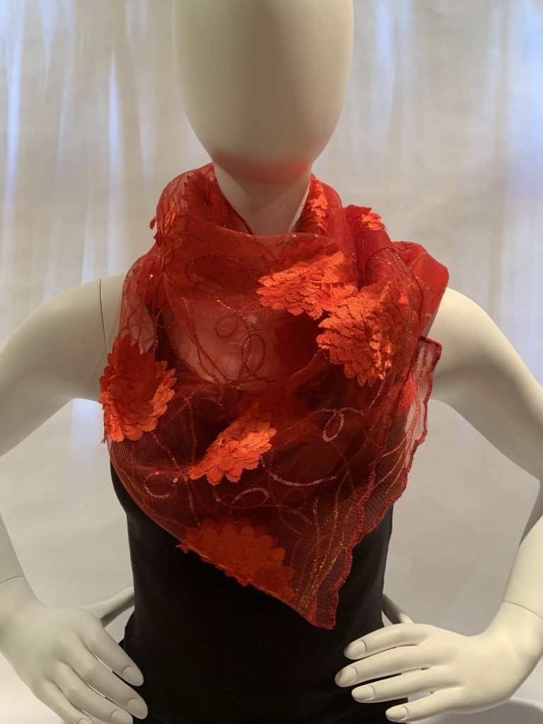 Red hot sale sequin scarf