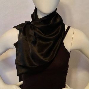 satin-black-crepe-draped-scarf