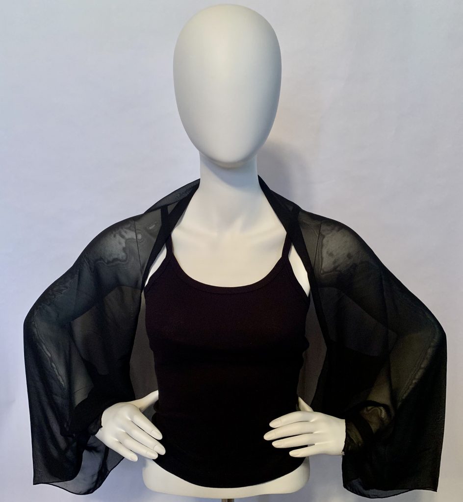 Sheer hot sale black bolero