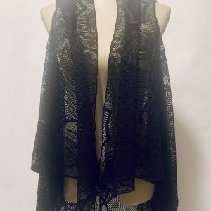 black open lace vest